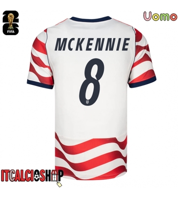 Stati Uniti Weston McKennie #8 Prima Maglia Mondiali 2026 Manica Corta